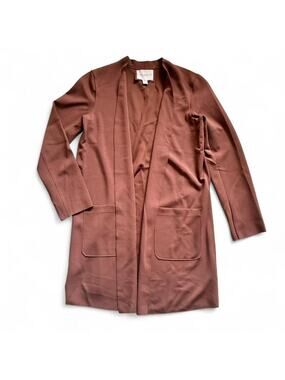 Carolina Belle Chic classy long brown sweater coat